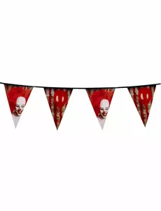 Przerażający Clown Plastikowa Girlanda 30cm x 6m