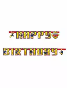 Girlanda "Happy Birthday" Fireman Sam 180 cm