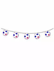 Girlanda papierowa ognioodporna Balony niebieski biały czerwony 3m20