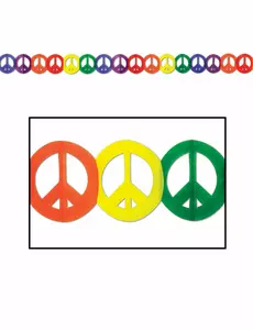 Wielokolorowa papierowa girlanda Hippie Peace