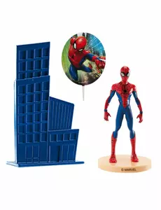 Zestaw plastikowych dekoracji na tort Spiderman 8,5 cm