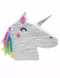 Kawaii głowa jednorożca piñata