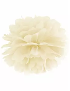 35 cm kremowy papier wiszący pompon
