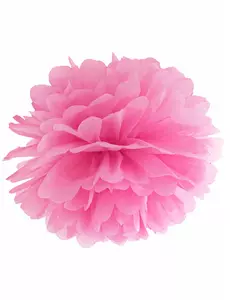 35cm papier w kolorze fuksji wiszący pompon