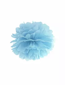 35cm niebieski papier wiszący pompon