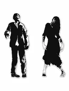 2 wycinanki z tektury zombie 86 x 91 cm