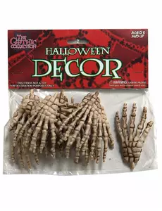 Zestaw 12 Halloweenowych Rąk Szkieletów
