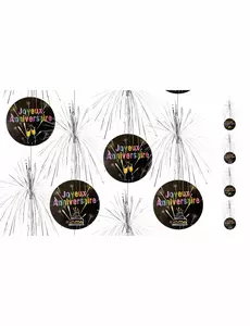 Kaskadowe zawieszki "Happy Birthday Fireworks" 180 cm