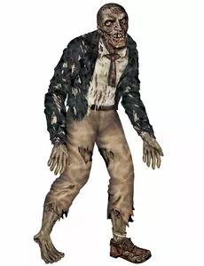 Halloween przegubowy zombie 1m80