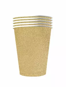 10 amerykańskich kubków błyszczący złoty karton nadający się do recyklingu 53 cl
