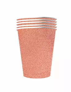 10 musujących amerykańskich kubków tektura nadająca się do recyklingu różowe złoto 53cl