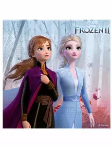16 małych serwetek papierowych Frozen 2™ 25 x 25 cm