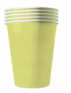 20 amerykańskich kartonowych kubków nadających się do recyklingu pastelowy żółty 53 cl