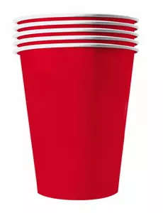 20 amerykańskich czerwonych kubków kartonowych nadających się do recyklingu 25 cl
