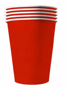 20 amerykańskich czerwonych kubków kartonowych nadających się do recyklingu 53cl