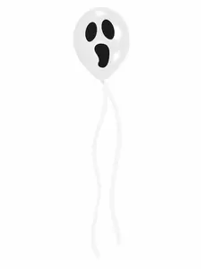 3 balony lateksowe DIY Howling Ghosts