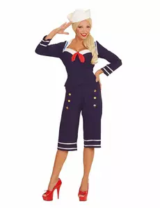 Kostium marynarski pin-up damski, Rozmiar: Small
