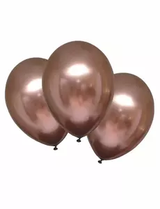 6 balonów lateksowych w kolorze różowego złota 28 cm