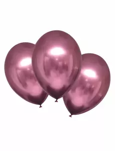 6 satynowych różowych balonów lateksowych 28cm