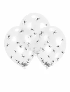 6 przezroczystych balonów lateksowych konfetti 27,5 cm