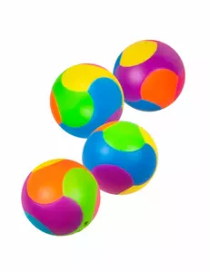 Akcesoria do piniaty 4 wielokolorowe kulki-puzzle 3 cm