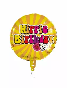 Balon aluminiowy Hippie Birthday 45 cm