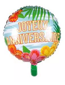 Balon foliowy Paradise z napisem "Wszystkiego najlepszego" 45 cm