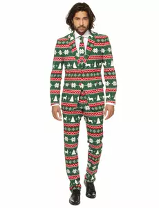 Męski zielony garnitur Opposuits™ Mr. Festive, Rozmiar: Medium (EU 48-50)