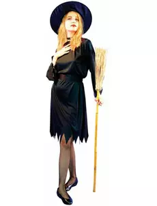 Kostium czarnej czarownicy na Halloween dla kobiet