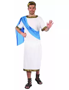 Męski niebieski kostium greckiego boga