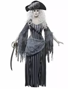 Kostium szary pirat duch na Halloween damski, Rozmiar: Small