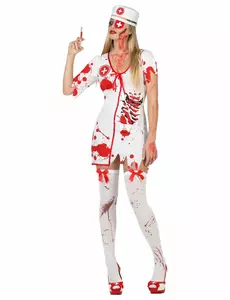 Kostium krwawej pielęgniarki na Halloween dla kobiet, Rozmiar: X-Small/Small