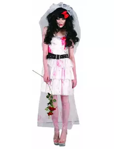 Kostium panny młodej zombie dla kobiet Halloween, Rozmiar: Small