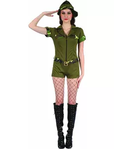 Kostium wojskowy khaki damski