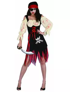 Damski kostium halloweenowy dla dorosłych: zombie piratka