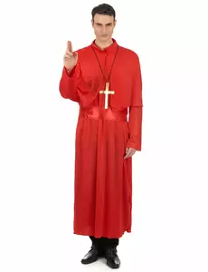 Czerwony kostium księdza dla dorosłych