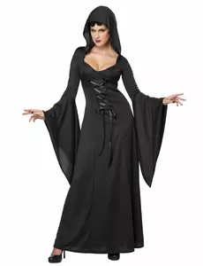 Mroczny kostium wiedźmy dla kobiet Halloween, Rozmiar: X-Large (44/46)