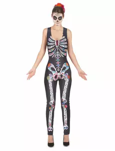 Kostium szkielet Dia de los muertos dla kobiet, Rozmiar: Small/Medium