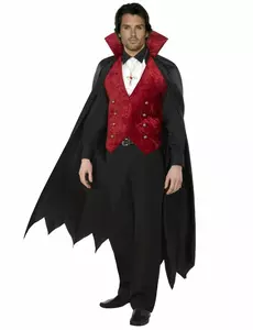 Kostium wampira z peleryną dla mężczyzn Halloween, Rozmiar: Large