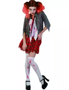 Kostium uczennica zombie na Halloween dla kobiet
