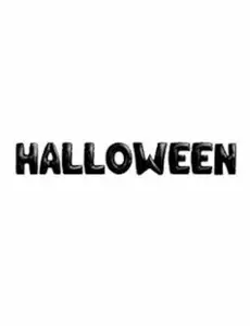 Balon Foliowy Halloween Girlanda Czarne Litery 40cm