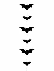 Czarna girlanda nietoperz 150 x11 cm