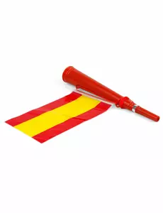 Trąbka kibica z flagą Hiszpanii