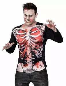 Koszulka Halloween szkielet zombie