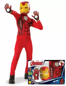 Iron Man™ Klasyczne Pudełko z Chłopięcymi Rękawiczkami, Rozmiar: 5-6 lat(110-116 cm)