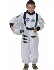 Kostium białego astronauty dla dziecka, Rozmiar: 4-6 lat (104 cm)