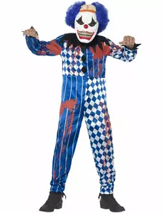 Kostium klauna na Halloween dla dzieci, Rozmiar: 7-9 lat (130/143 cm)