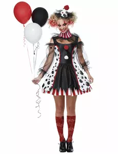 Kostium Psycho Clown deluxe damski, Rozmiar: Large (42/44)