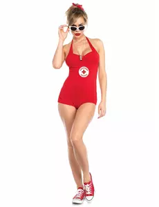 Kostium sexy ratownik Playsuit damski, Rozmiar: Medium/Large (42-44)