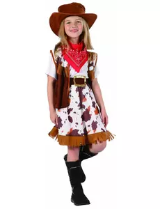 Kostium westernowy kowboj dla dziewczynki, Rozmiar: 4-6 lat (110-120 cm)